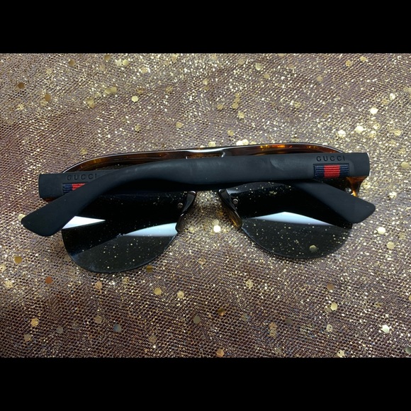 Gucci GG 0170S 003 Dark Havana Matte Black Grey Lens Sunglasses New Italy. - Picture 6 of 6